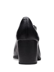 Clarks Black Standard Fit (D) Leather Freva55 Strap Shoes - Image 6 of 7