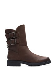 Clarks Brown Warm Lined Orinoco2 Buckle Boots - Image 1 of 7