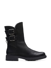 Clarks Black Warm Lined Orinoco2 Buckle Boots - Image 1 of 7