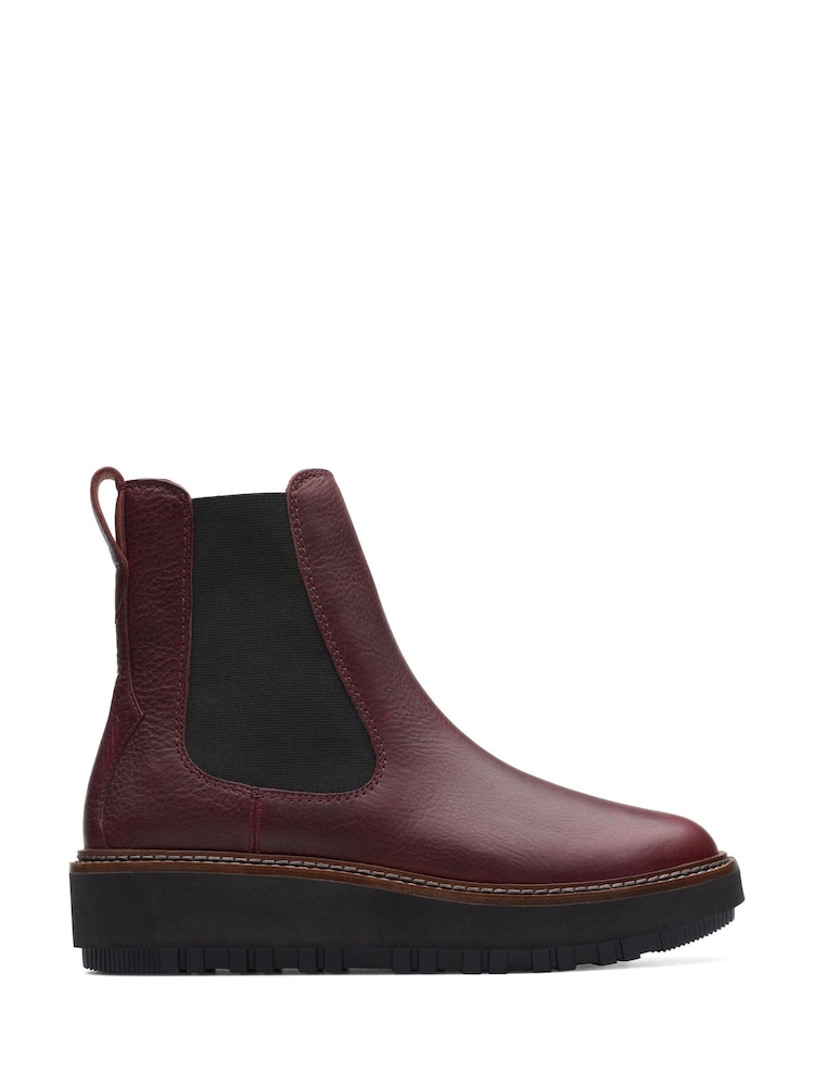 Roșu - Ghete și cizme din piele Clarks Orianna Up - Imaginea 1 din 6