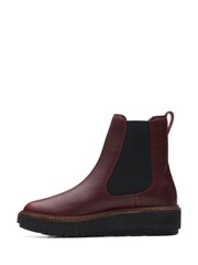 Roșu - Ghete și cizme din piele Clarks Orianna Up - Imaginea 2 din 6