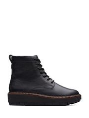 Clarks Black Leather Orianna Lace Boots - Image 1 of 7