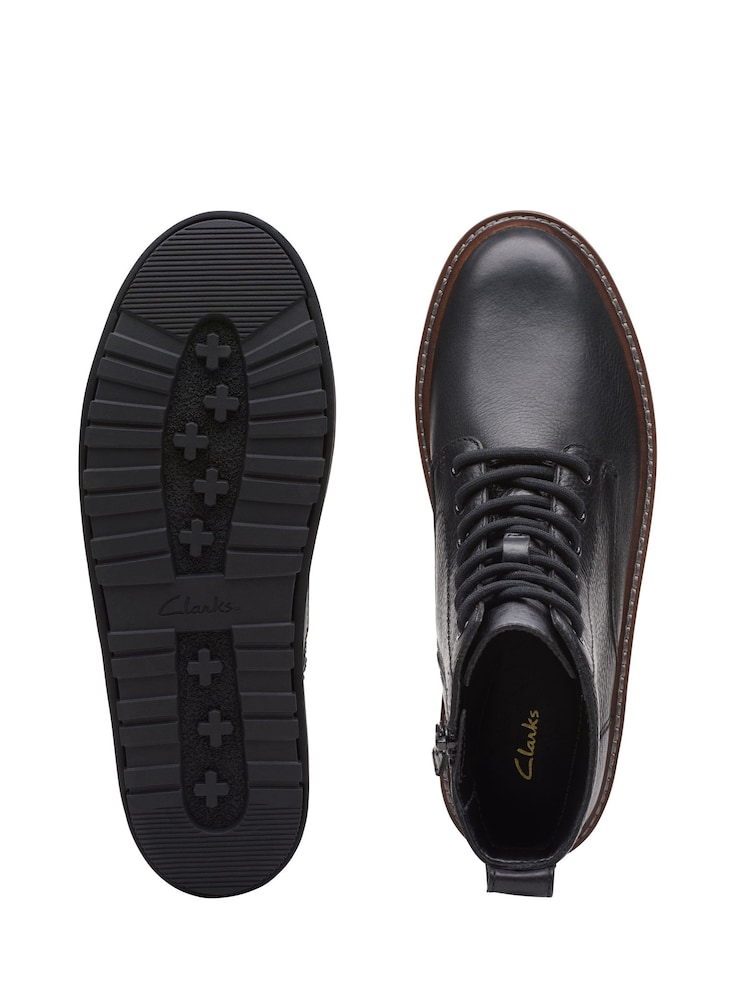 Clarks Black Leather Orianna Lace Boots - Image 7 of 7