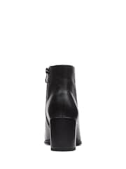 Clarks Black Wide Fit (G) Leather Freva55 Zip Boots - Image 2 of 7