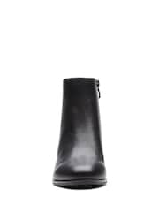 Clarks Black Wide Fit (G) Leather Freva55 Zip Boots - Image 3 of 7
