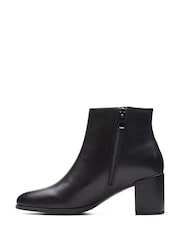 Clarks Black Wide Fit (G) Leather Freva55 Zip Boots - Image 5 of 7
