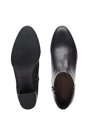 Clarks Black Wide Fit (G) Leather Freva55 Zip Boots - Image 7 of 7