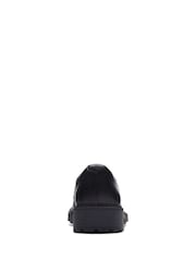 Clarks Black Leather Chrome Wide Fit (E) Leather Orinoco Penny Loafer Shoes - Image 6 of 6