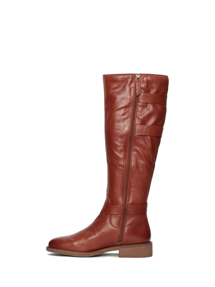Clarks Brown Standard Fit (F) Clarks British Leather Cologne Boots - Image 2 of 7