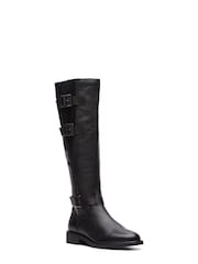 Clarks Black Wide Fit British Leather Cologne Boots - Image 3 of 7