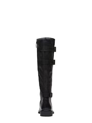 Clarks Black Wide Fit British Leather Cologne Boots - Image 6 of 7