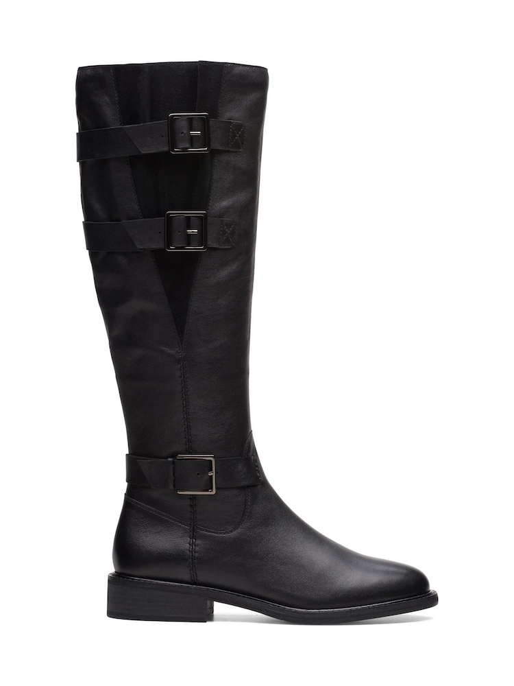 Clarks Black Leather Cologne Up Boots - Image 1 of 7