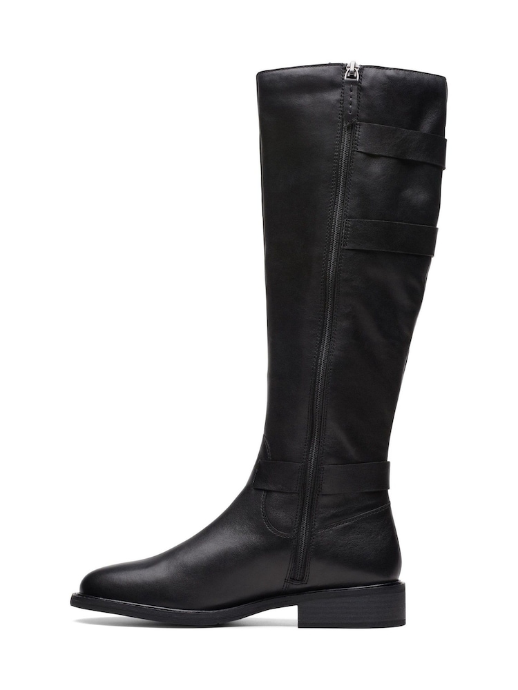 Clarks Black Leather Cologne Up Boots - Image 2 of 7