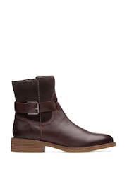 Clarks Brown Combi Cologne Strap Boots - Image 1 of 7