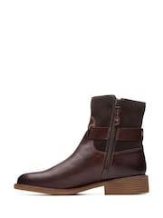 Clarks Brown Combi Cologne Strap Boots - Image 2 of 7