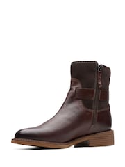 Clarks Brown Combi Cologne Strap Boots - Image 4 of 7