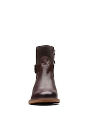 Clarks Brown Combi Cologne Strap Boots - Image 5 of 7