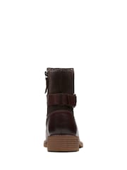 Clarks Brown Combi Cologne Strap Boots - Image 6 of 7