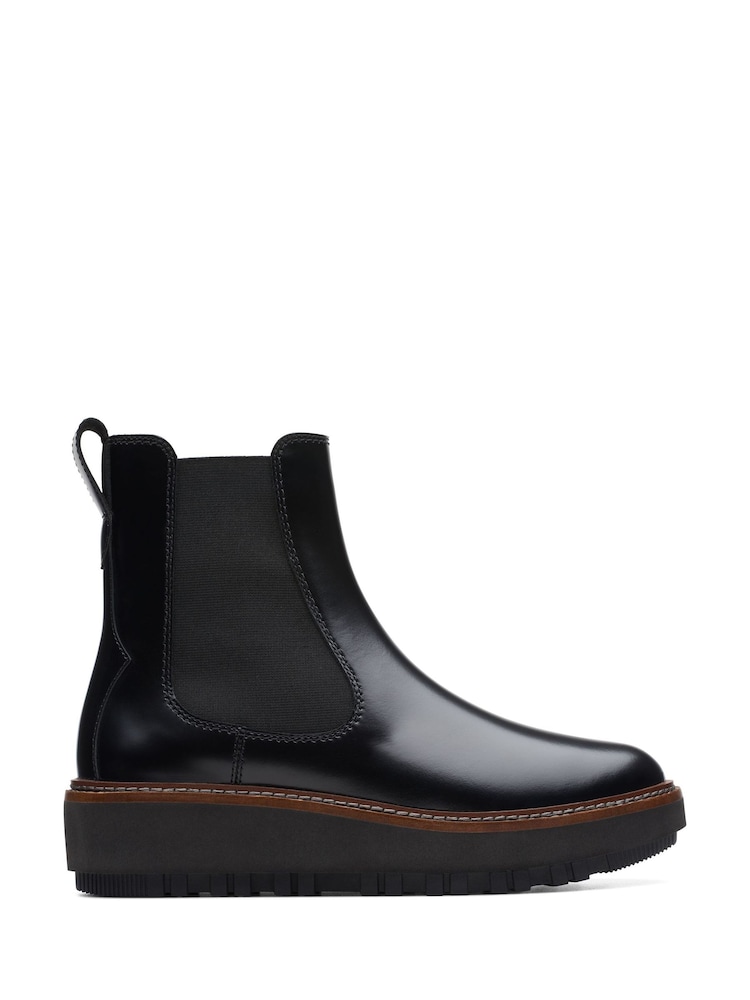 Clarks Black Leather Orianna Up Boots - Image 1 of 7