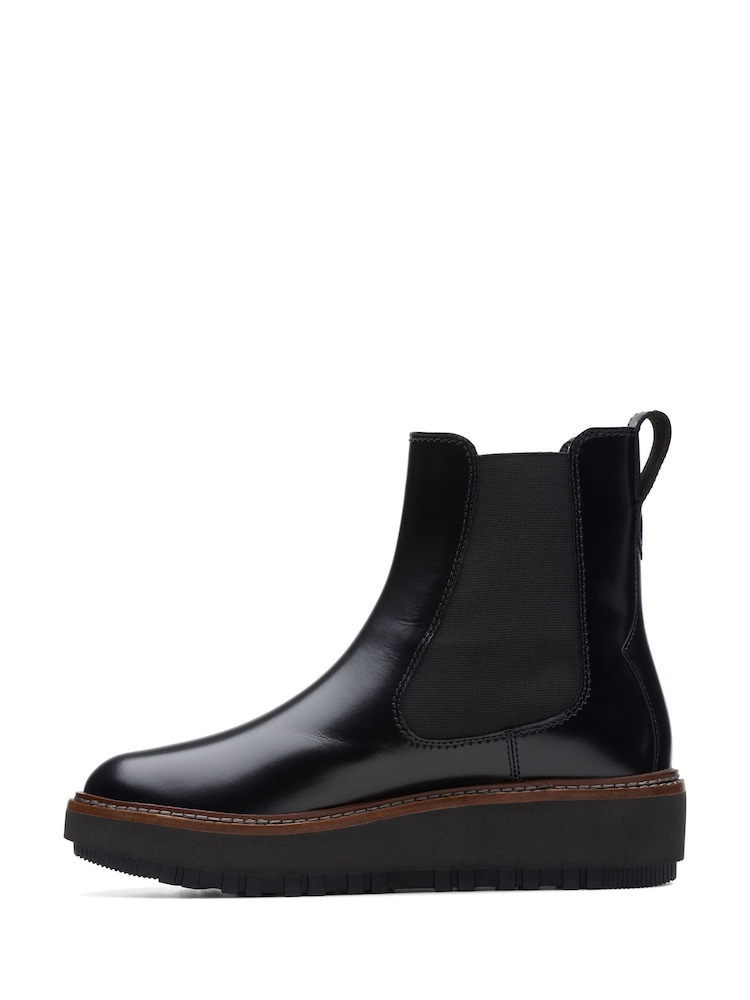 Clarks Black Leather Orianna Up Boots - Image 2 of 7