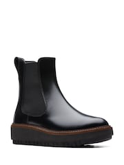 Clarks Black Leather Orianna Up Boots - Image 3 of 7