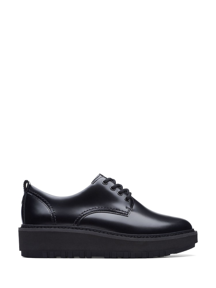 Clarks Black Leather Orianna Derby Shoes - Image 1 of 7