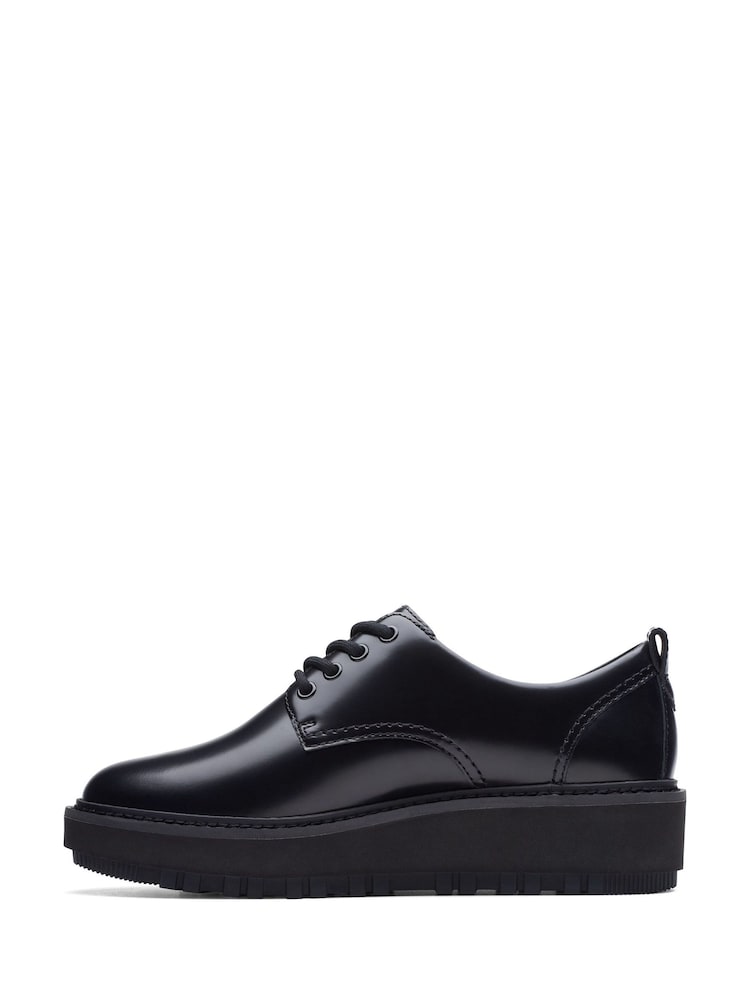 Clarks Black Leather Orianna Derby Shoes - Image 2 of 7