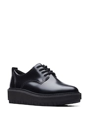 Clarks Black Leather Orianna Derby Shoes - Image 3 of 7