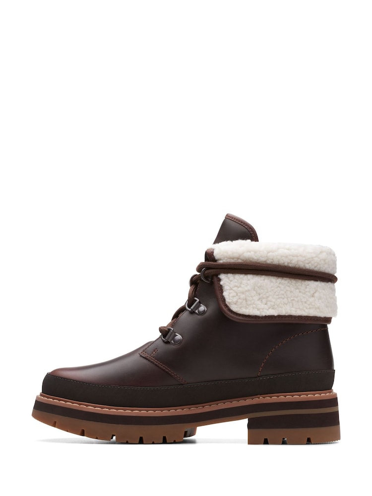 Clarks Brown Warm Lined Leather Orianna Boots - Image 2 of 7