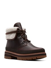 Clarks Brown Warm Lined Leather Orianna Boots - Image 3 of 7