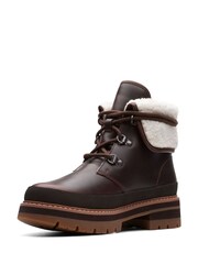 Clarks Brown Warm Lined Leather Orianna Boots - Image 4 of 7