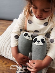 Grey Panda Embroidered Leggings (3mths-7yrs) - Image 4 of 6