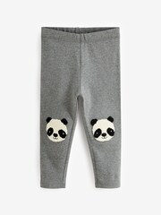 Grey Panda Embroidered Leggings (3mths-7yrs) - Image 5 of 6