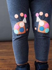 Marineblau/Marienkäfer - Bestickte Leggings (3 Monate bis 7 Jahre) - Bild 4 von 6