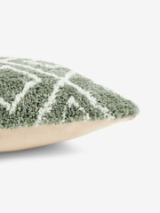 Sage Green Geometric Berber 50 x 30cm Cushion - Image 2 of 5