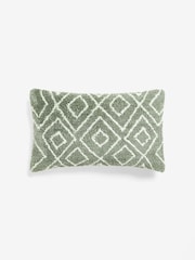 Sage Green Geometric Berber 50 x 30cm Cushion - Image 3 of 5