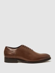 Reiss Tan Bay Leather Whole Cut Shoes - Image 1 of 5