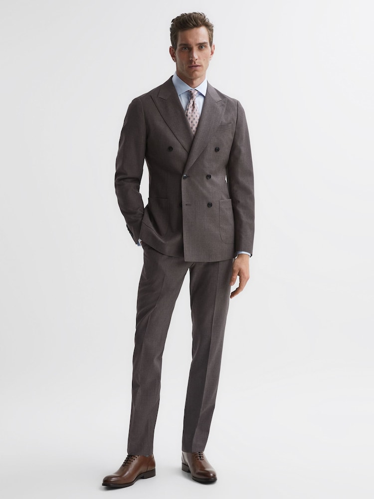 Reiss Tan Bay Leather Whole Cut Shoes - Image 2 of 5