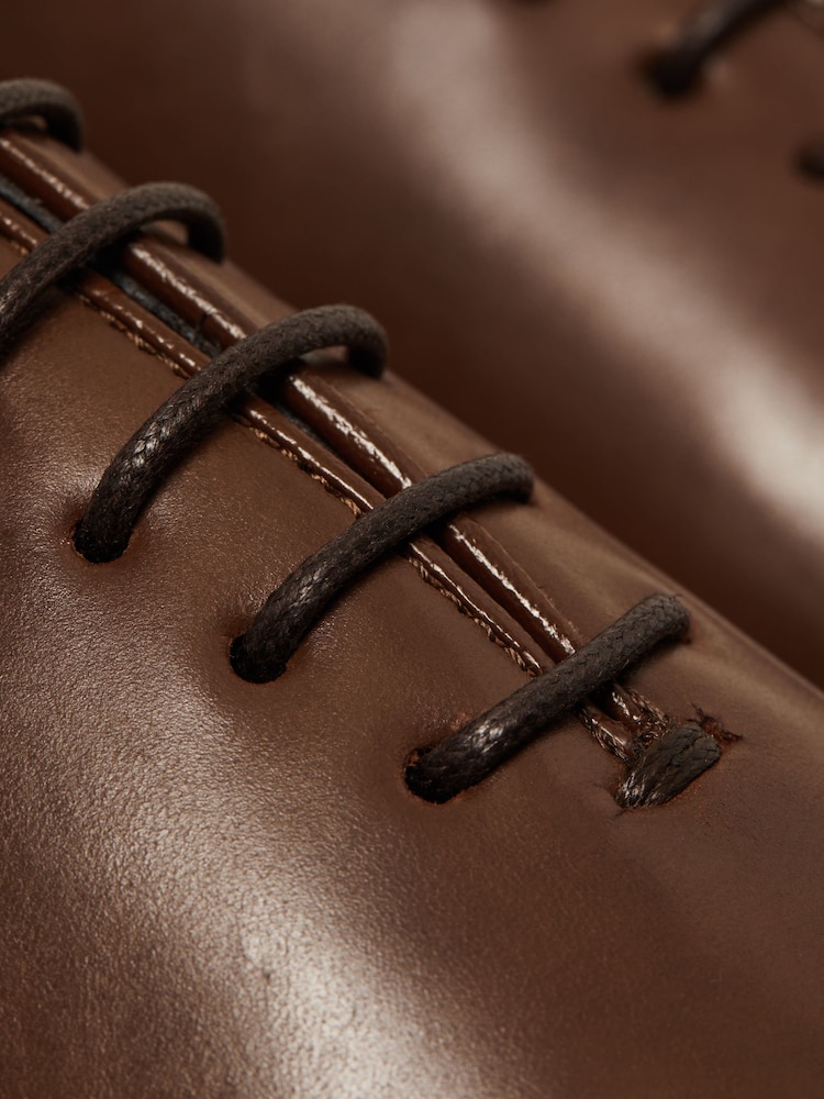 Reiss Tan Bay Leather Whole Cut Shoes - Image 4 of 5