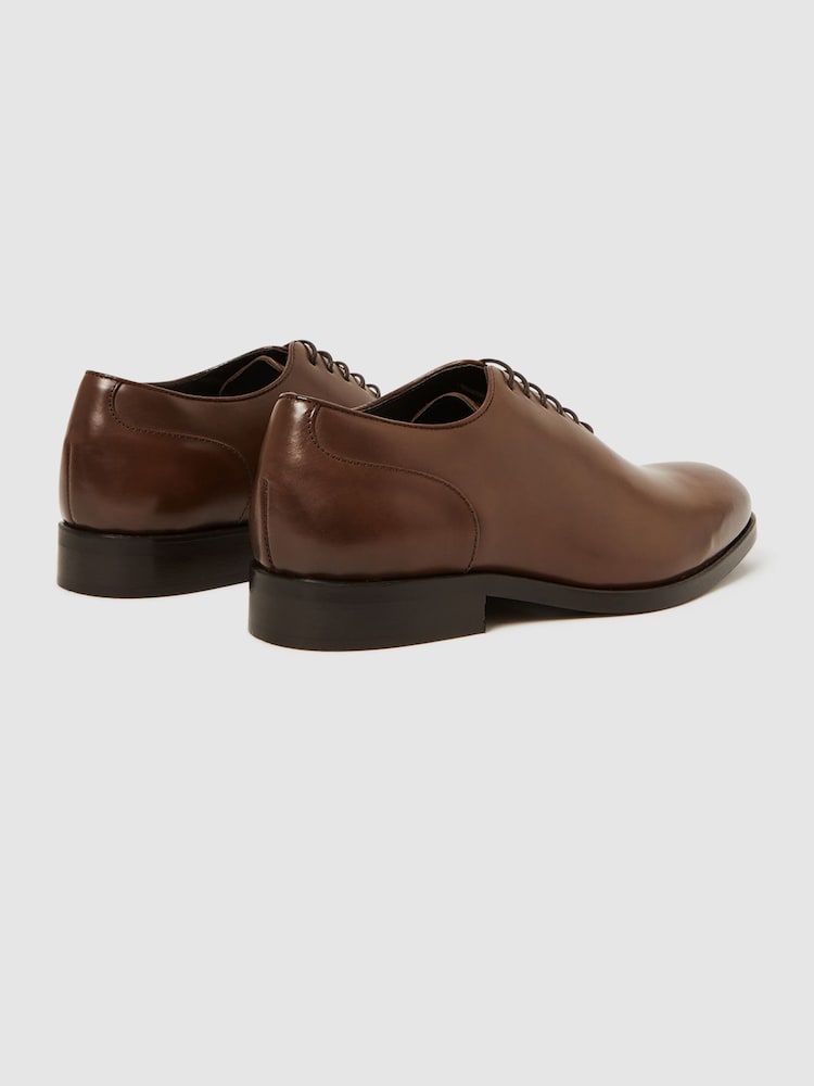 Reiss Tan Bay Leather Whole Cut Shoes - Image 5 of 5