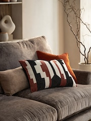 Black Aztec Geo Textured Cushion - Image 1 of 4