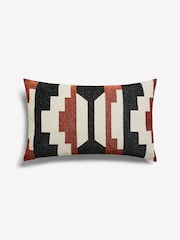 Black Aztec Geo Textured Cushion - Image 3 of 4