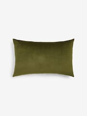 Dark Green Hurley Cut Velvet Cushion - Image 5 of 5