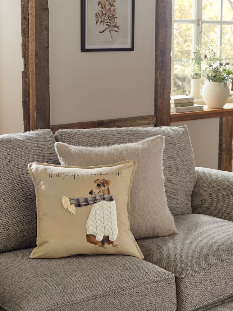Natural Autumn Whippet 43 x 43cm Cushion - Image 1 of 5