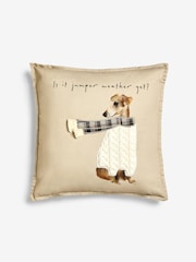 Natural Autumn Whippet 43 x 43cm Cushion - Image 3 of 5
