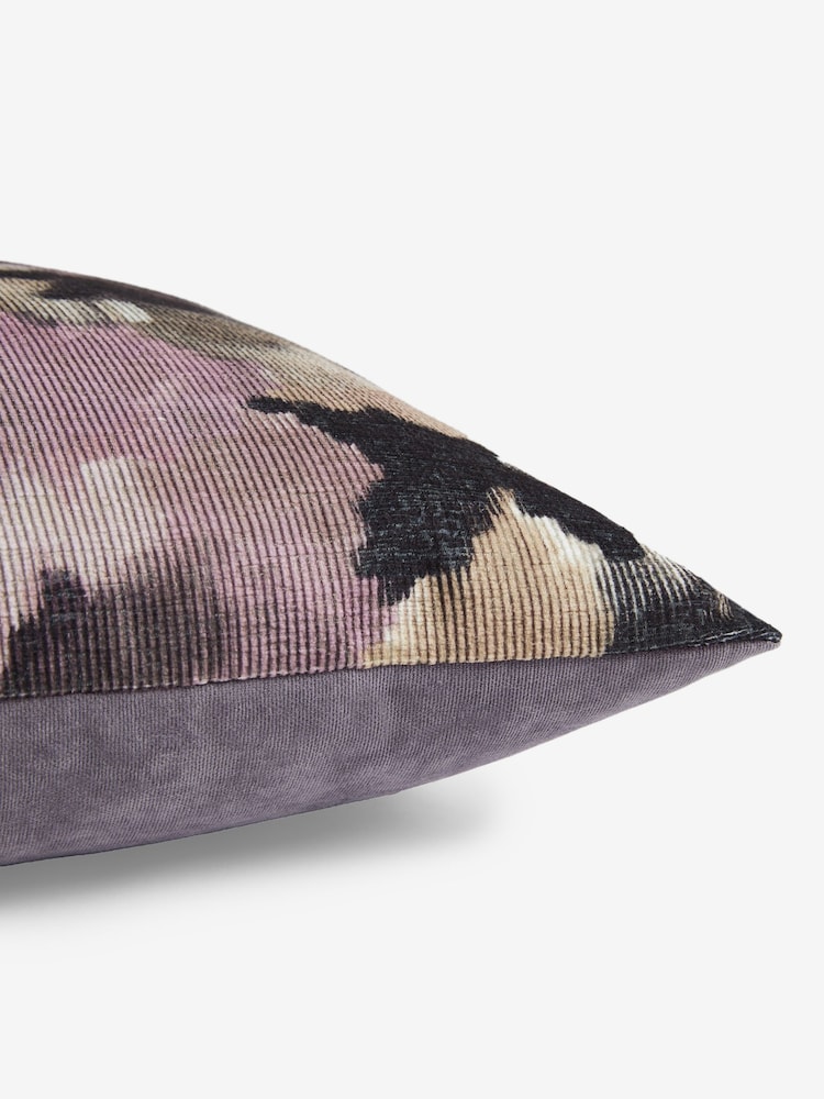 Purple Textured Floral Cushion - Image 2 of 4