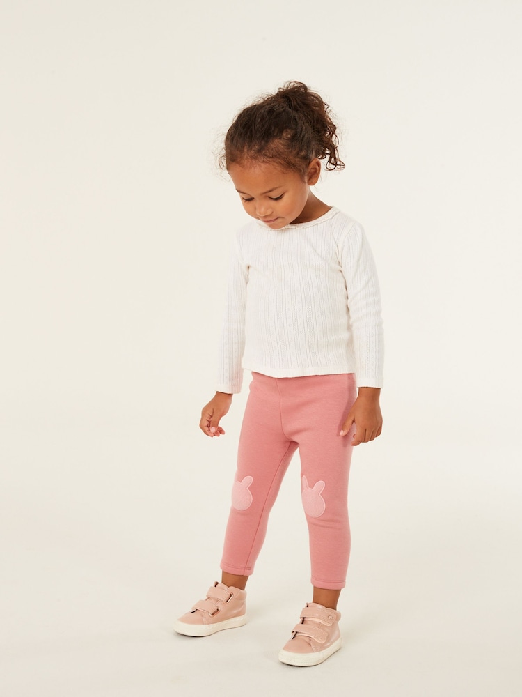 Mid Pink Cosy Fleece Lined Leggings (3mths-7yrs) - Image 2 of 6