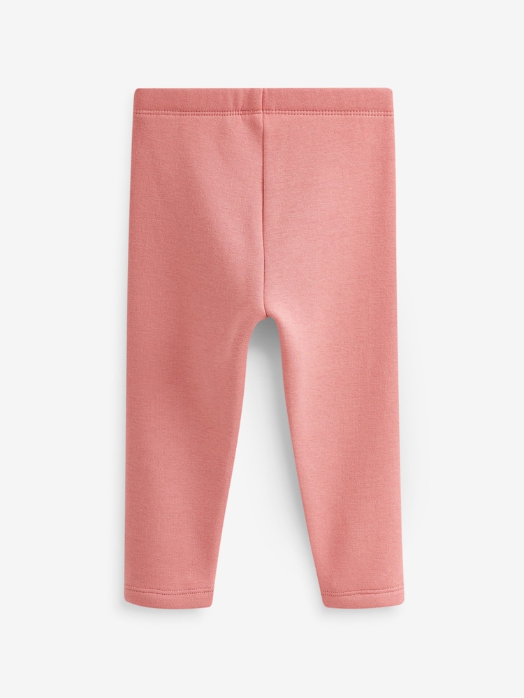 Mid Pink Cosy Fleece Lined Leggings (3mths-7yrs) - Image 6 of 6