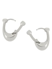 COACH Silver Signature C Huggie Earrings - Image 2 of 3