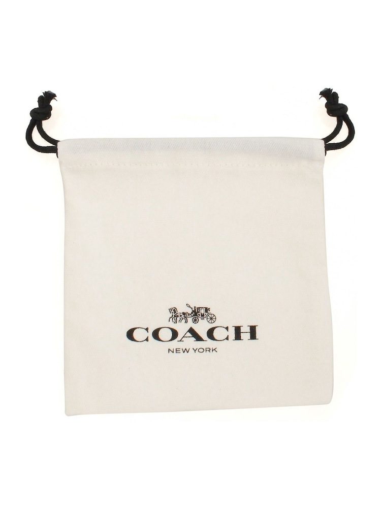 COACH Silver Quilted C Hinged Bangle Bracelet - Image 2 of 2